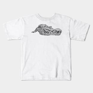 Crocodile tshirt hand drawn croc Kids T-Shirt